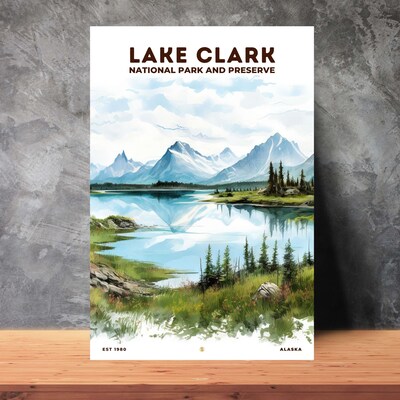Lake Clark National Park and Preserve Poster, Travel Art, Office Poster, Home Decor | S8 - image2